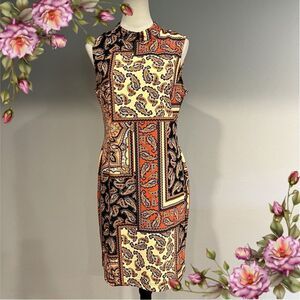 Sharagano Multicolor Paisley Dress